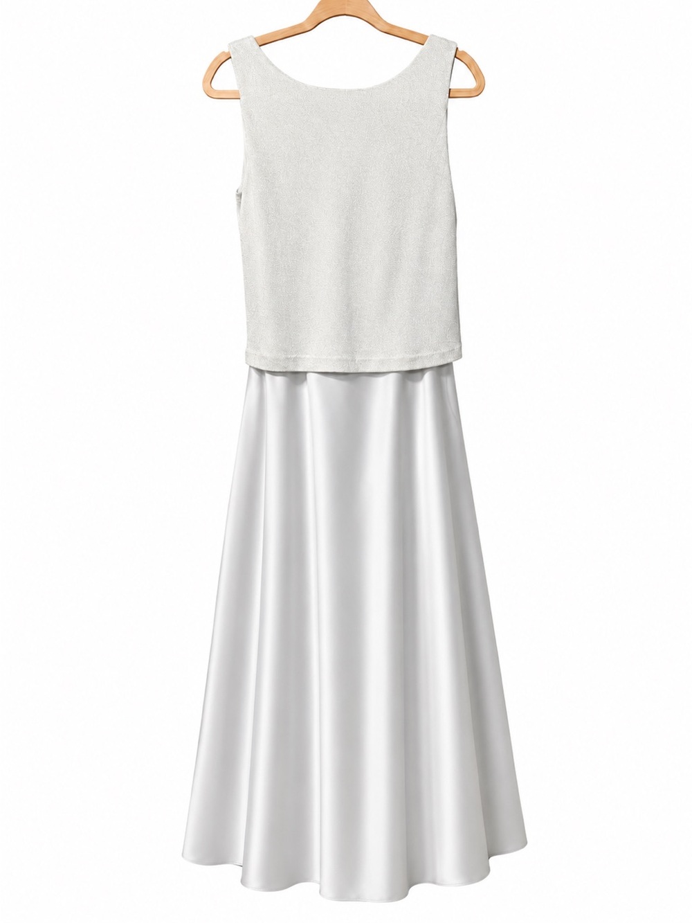 Arianna by Rachel Kaye Silver Shimmer Formal Dress Size 8 USA Made - Picture 3 of 10